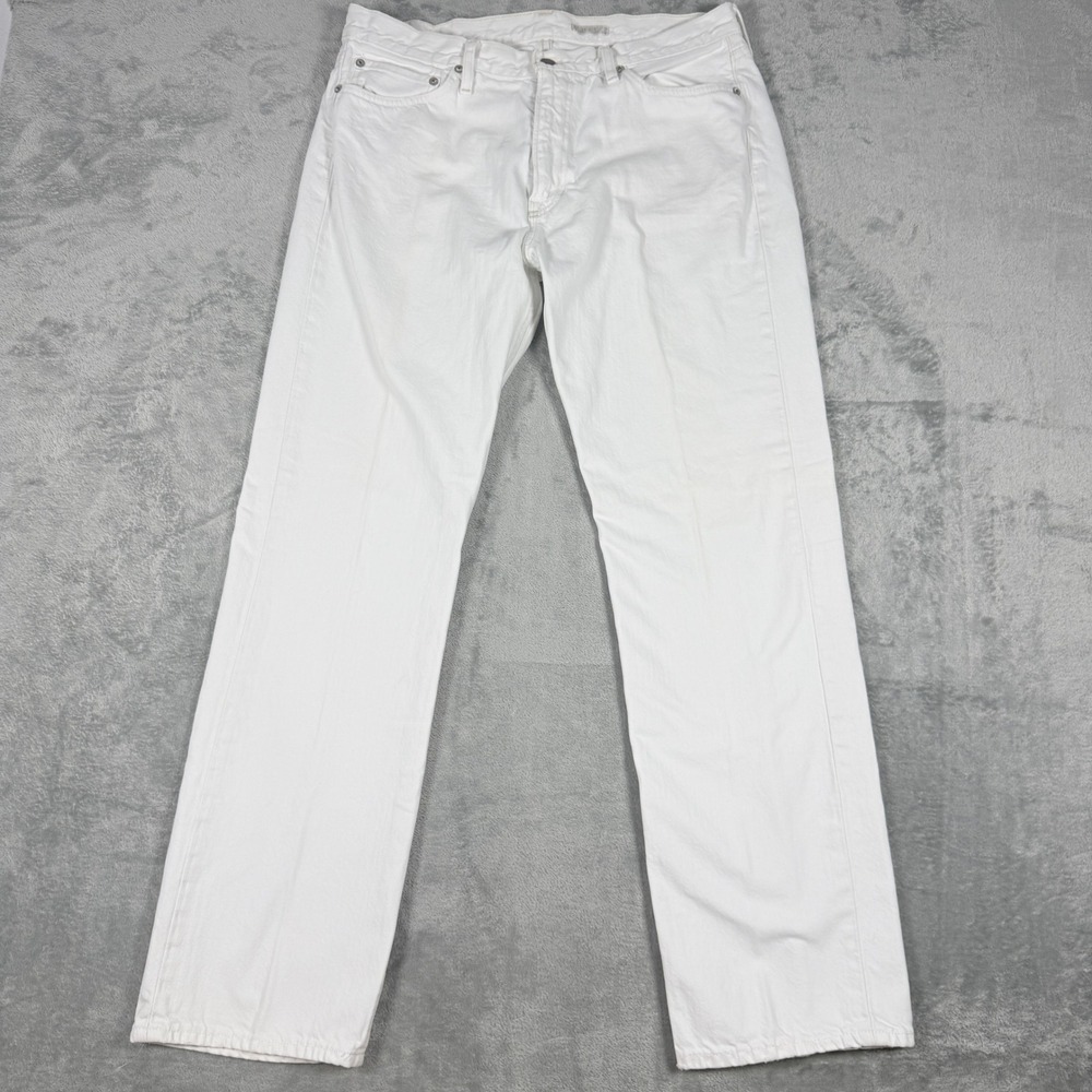 Polo Ralph Lauren Mens 34x32 Y2K Classic Fit Hudson White Straight Leg Denim